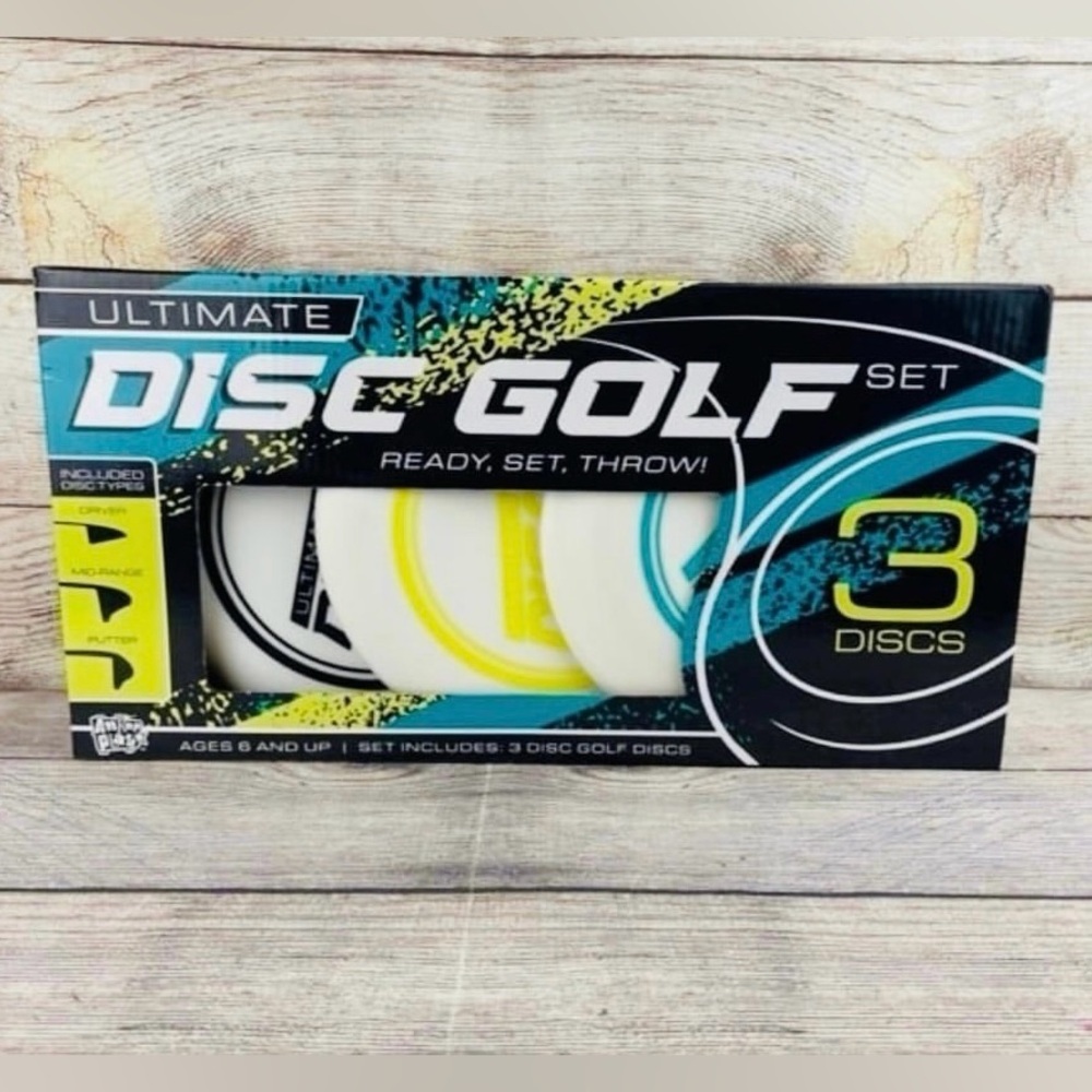 Ultimate Disc Golf Set - 3 Disc Driver Mid Range Putter - NEW